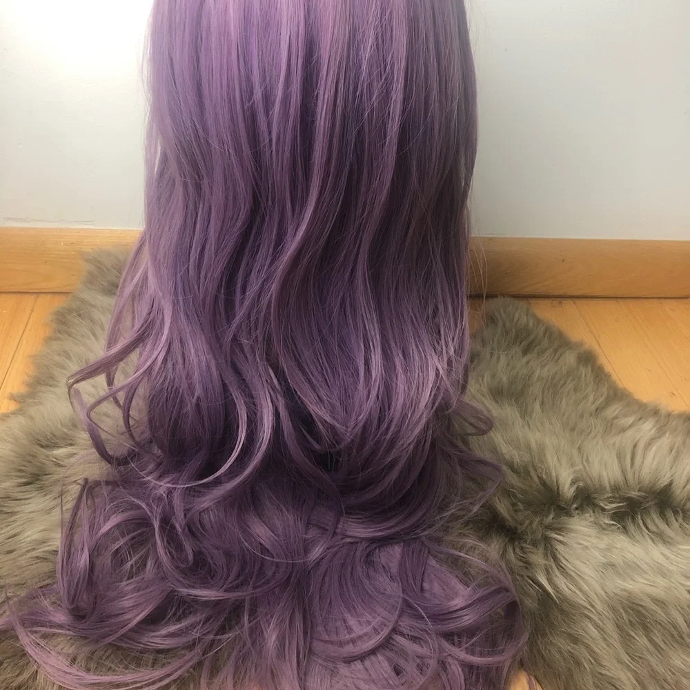 🦄Lollipop Purple 24” LACEFRONT Wig *NWT*
